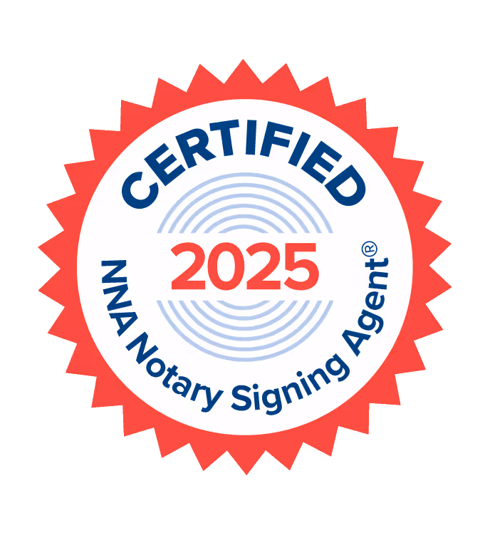 NNA Certified Notary Signing Agent 2025 badge for Lake Mead Mobile Notary