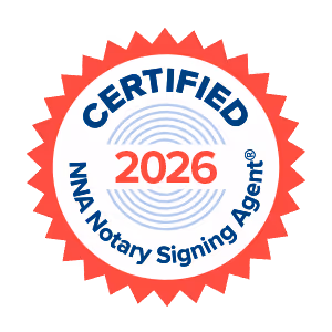 NNA Certified Notary Signing Agent 2026 badge for Lake Mead Mobile Notary