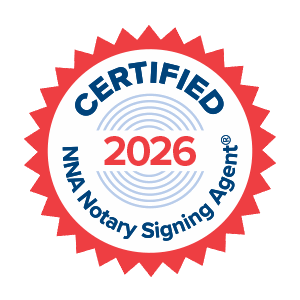 NNA Certified Notary Signing Agent 2026 badge for Lake Mead Mobile Notary