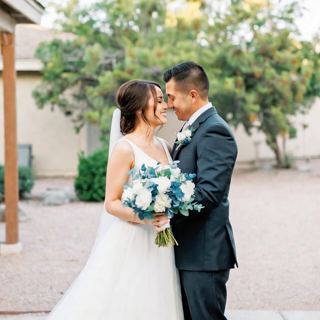 las vegas wedding officiant coordinating an extended photo session with a couple after their ceremony