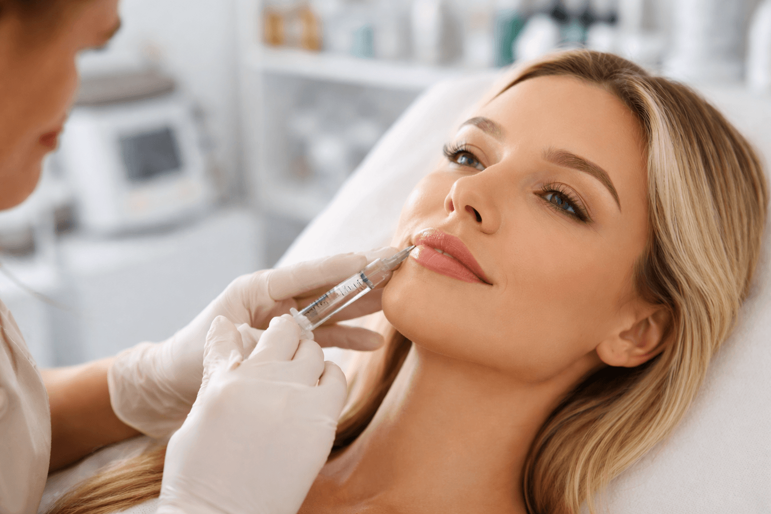 Natural lip filler correction and facial rejuvenation at a St Petersburg med spa in Florida