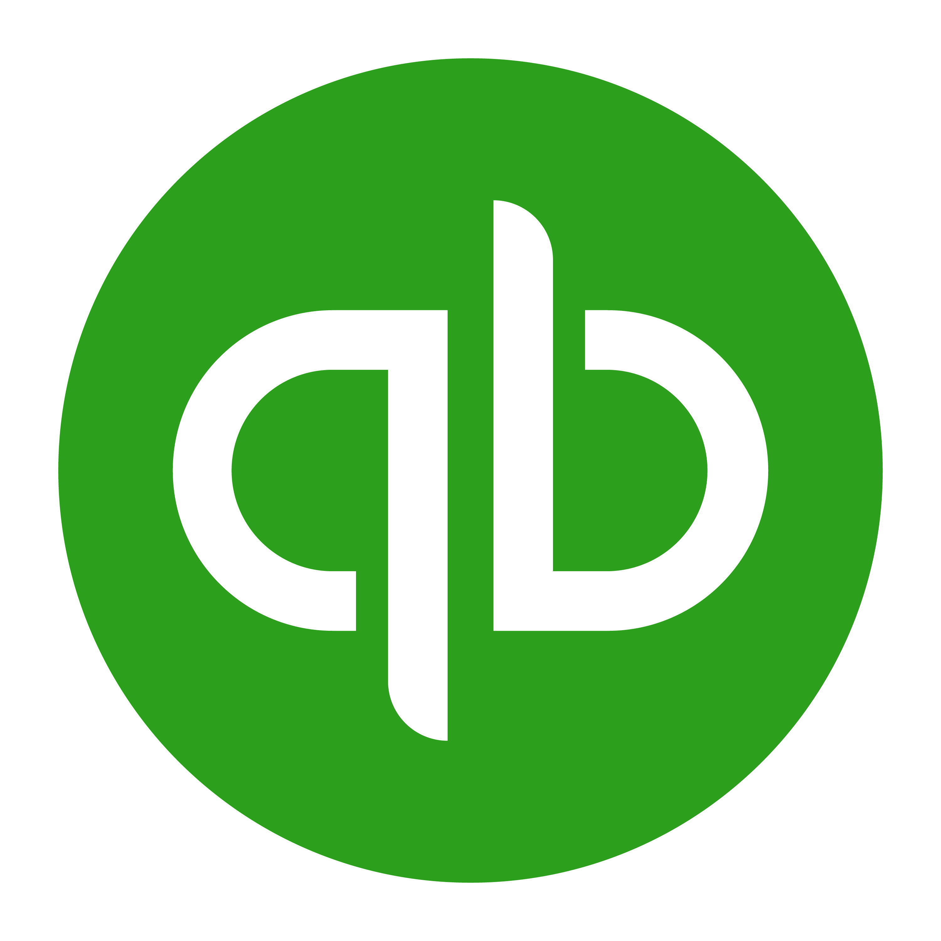 A green circular logo with white lowercase letters "qb" in the center.