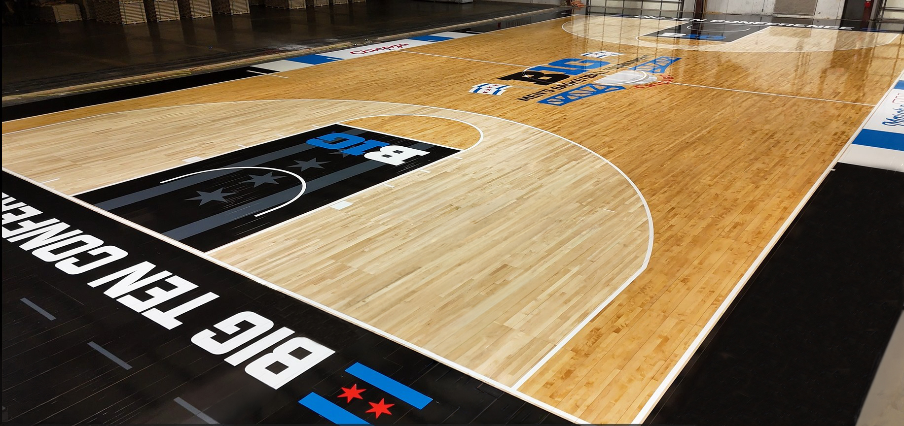 Photo of half court 2026 Big Ten Championship Court