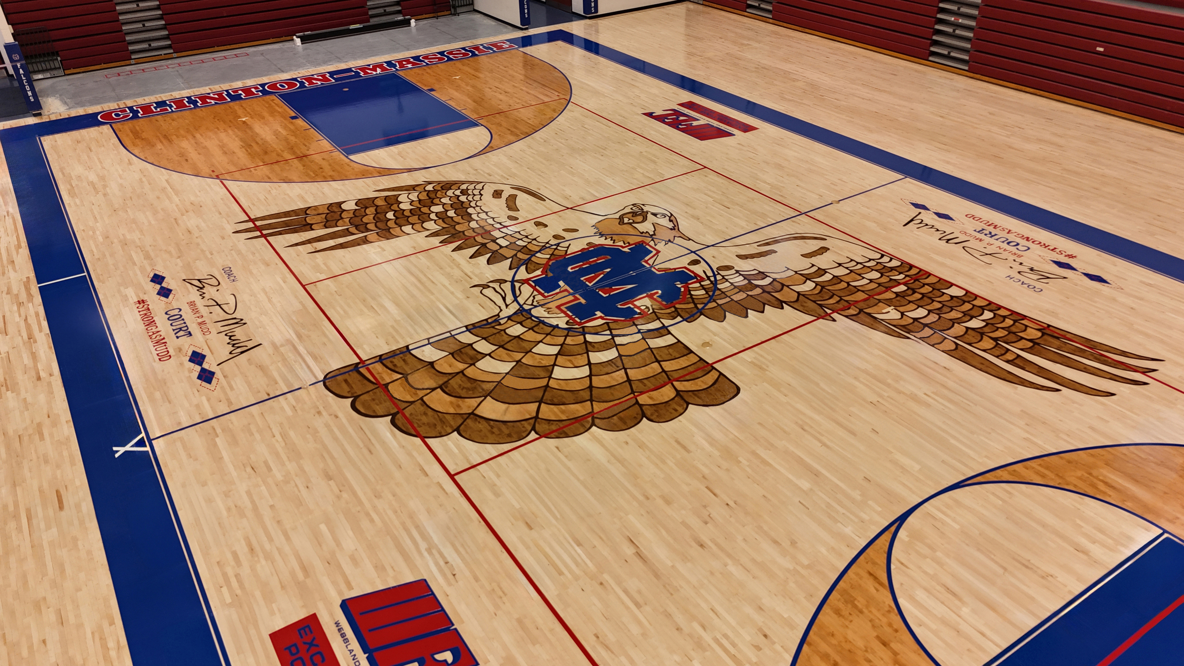 Removal of Edison High School wet gym flooring 