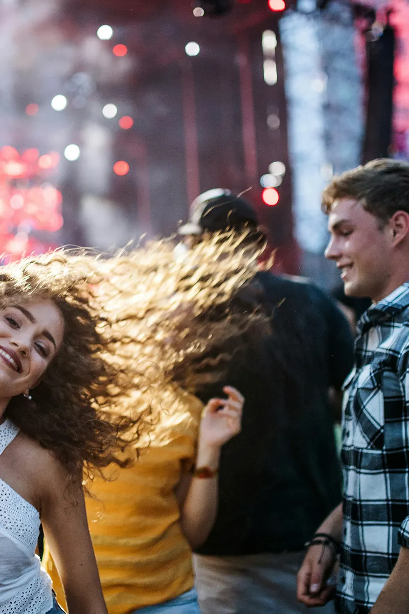 Event participants dancing at Boston Calling Music Festival.