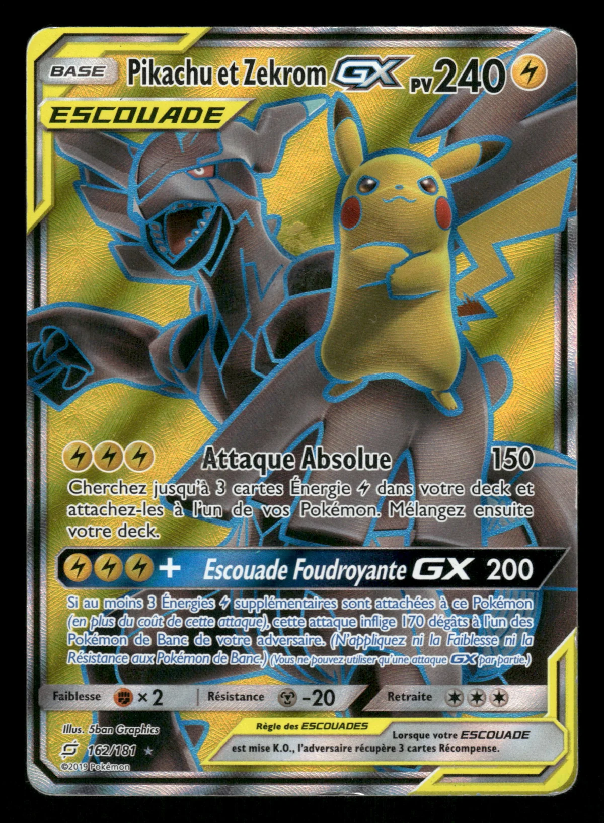 Pikachu et Zekrom GX 162/181