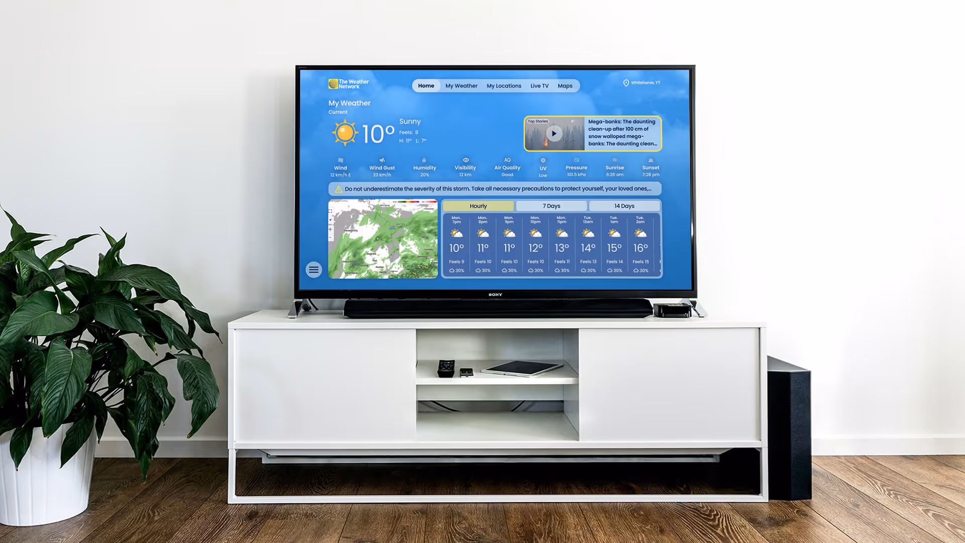tv app interface redesign twn weather network project 