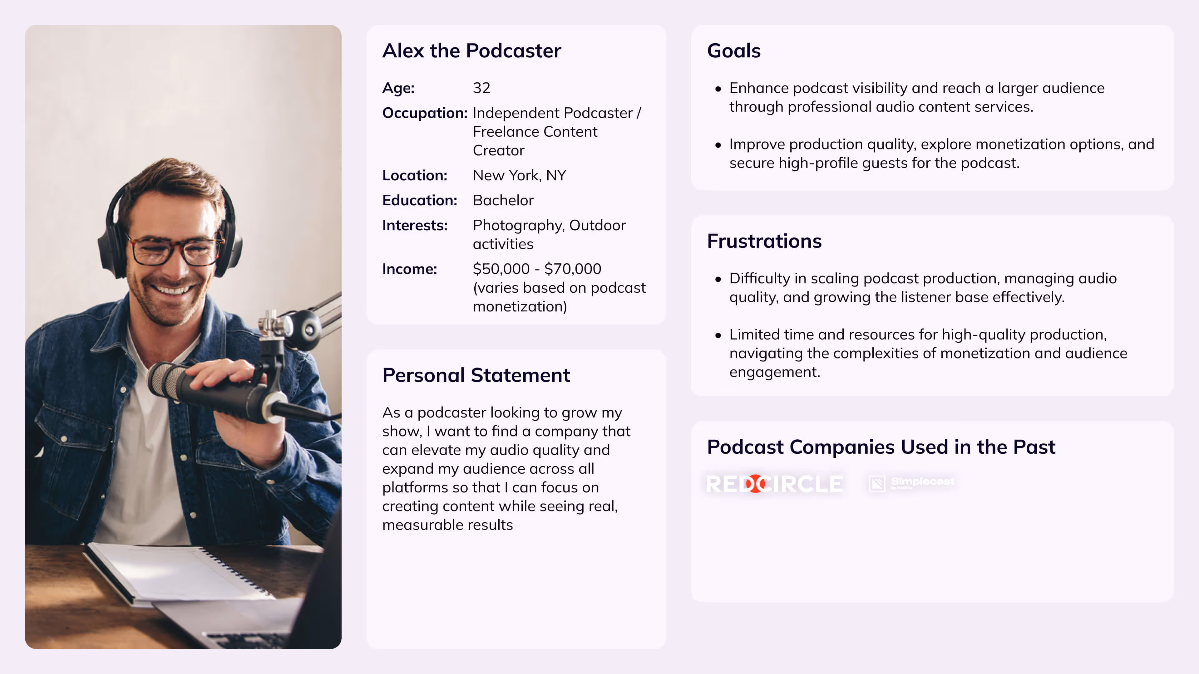 product design case study user persona