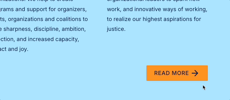 GIF showing button hover animation with arrow icon sliding forward
