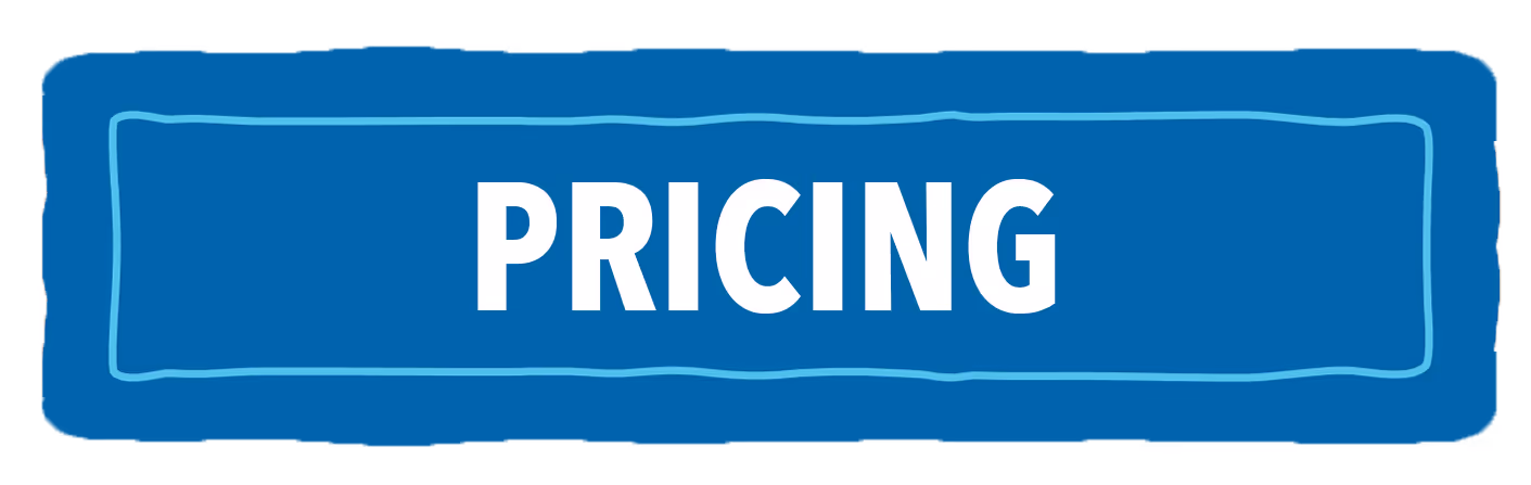 Blue Banner with text: PRICING