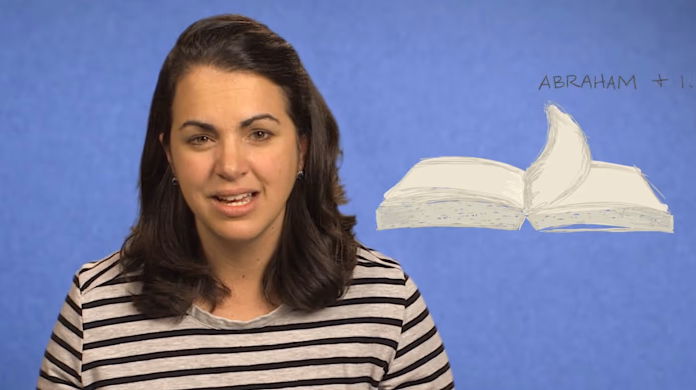 Video thumbnail of Jules Miles standing in front of an illustration of an open book.