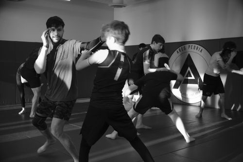 Professor Livio sparring with Westin.