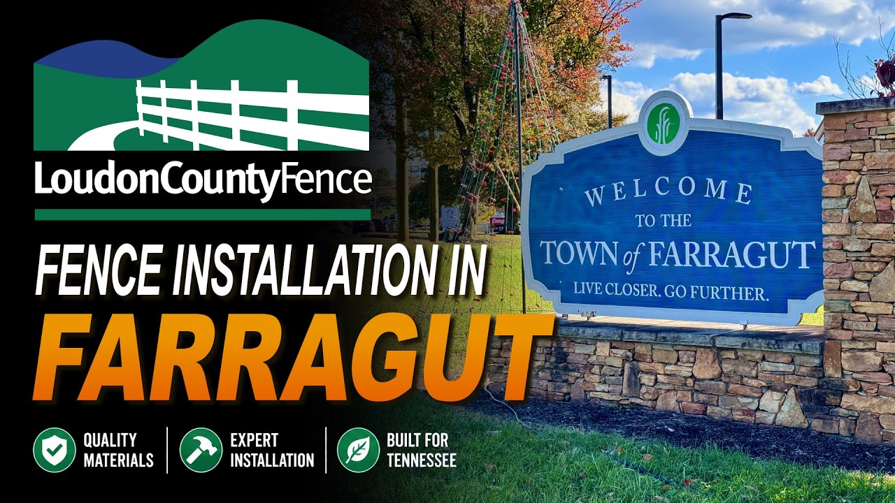 Residential fence installation at a home in Farragut TN by Loudon County Fence