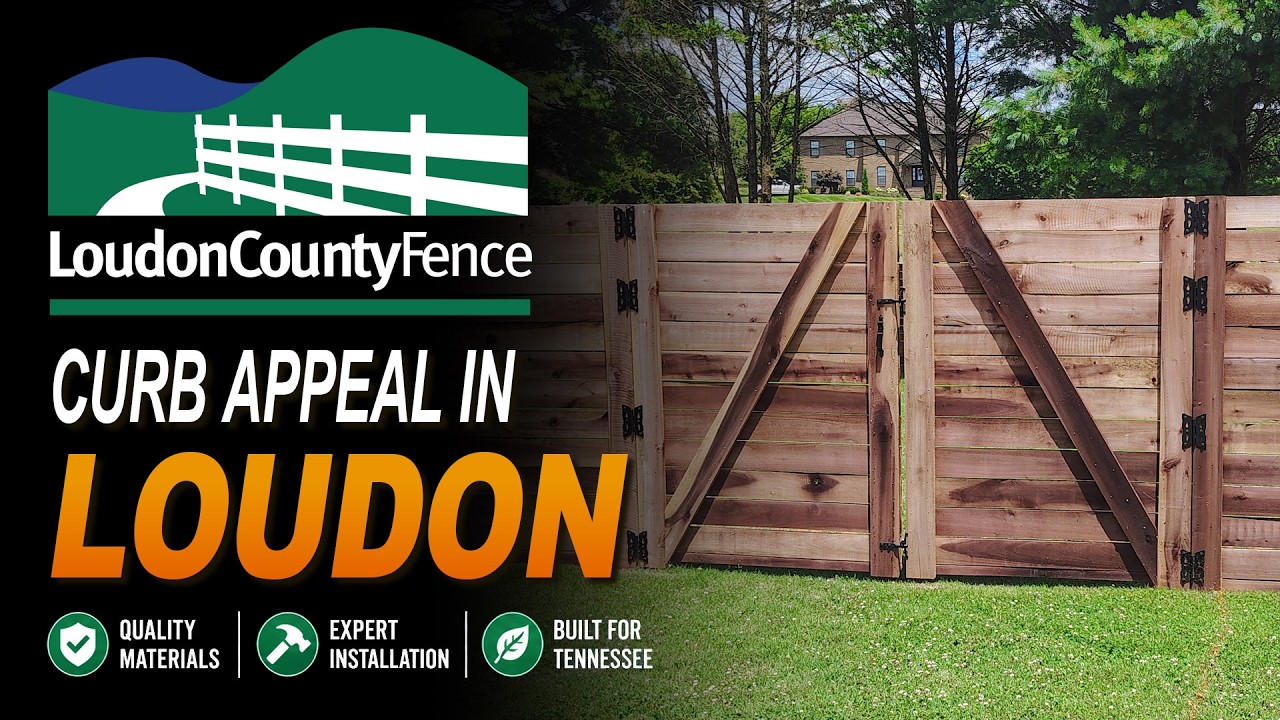 Residential fence installation at a home in Loudon TN by Loudon County Fence