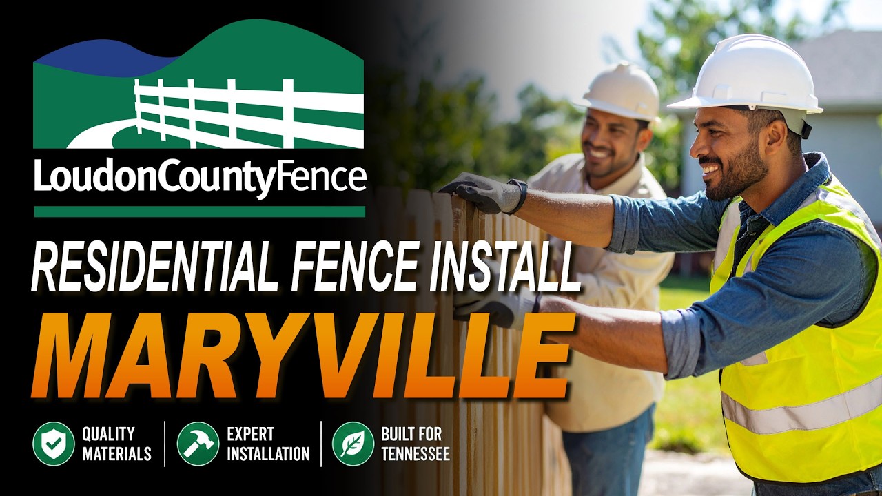 Residential fence installation at a home in Maryville TN by Loudon County Fence