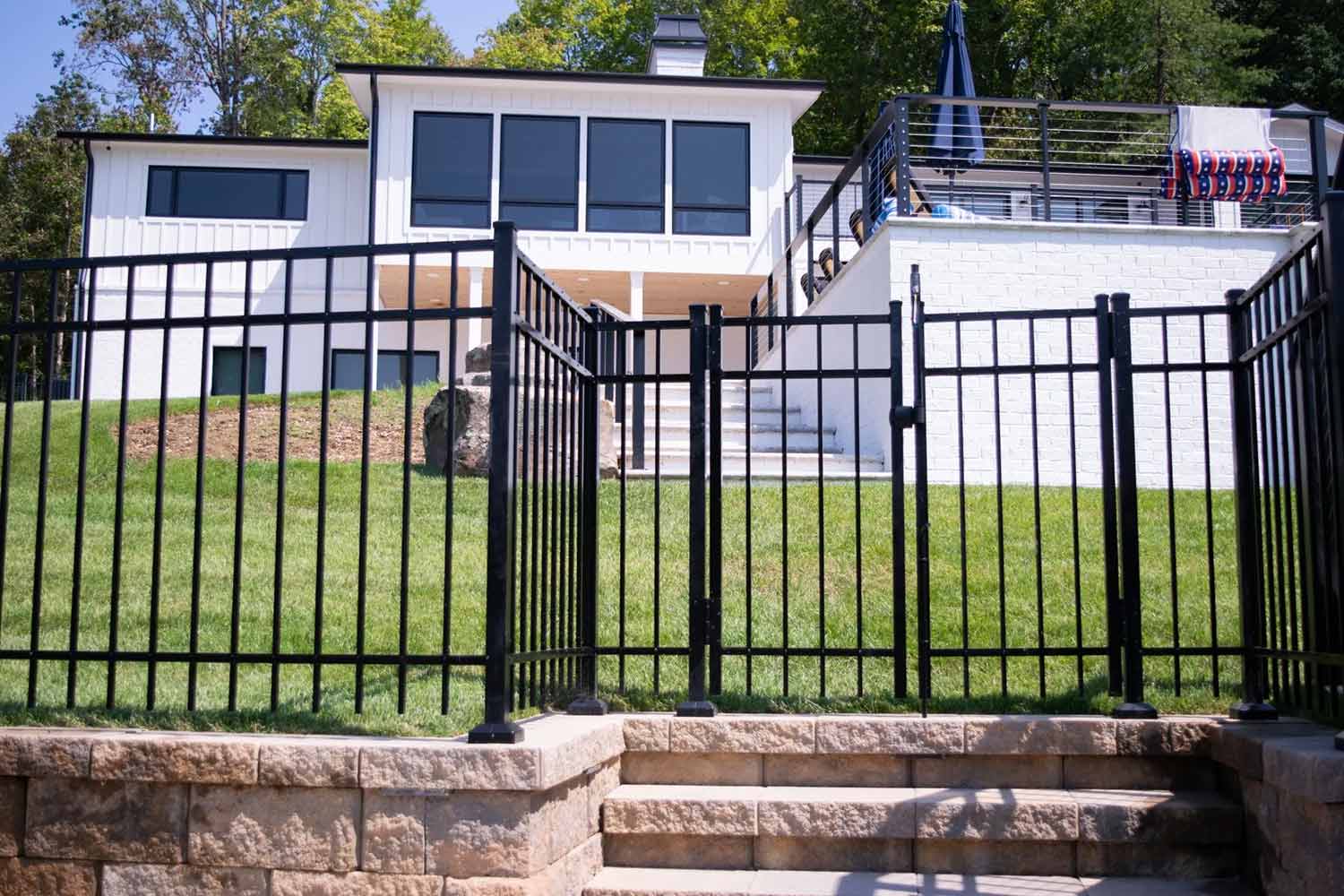 Ornamental aluminum fence installed by Loudon County Fence