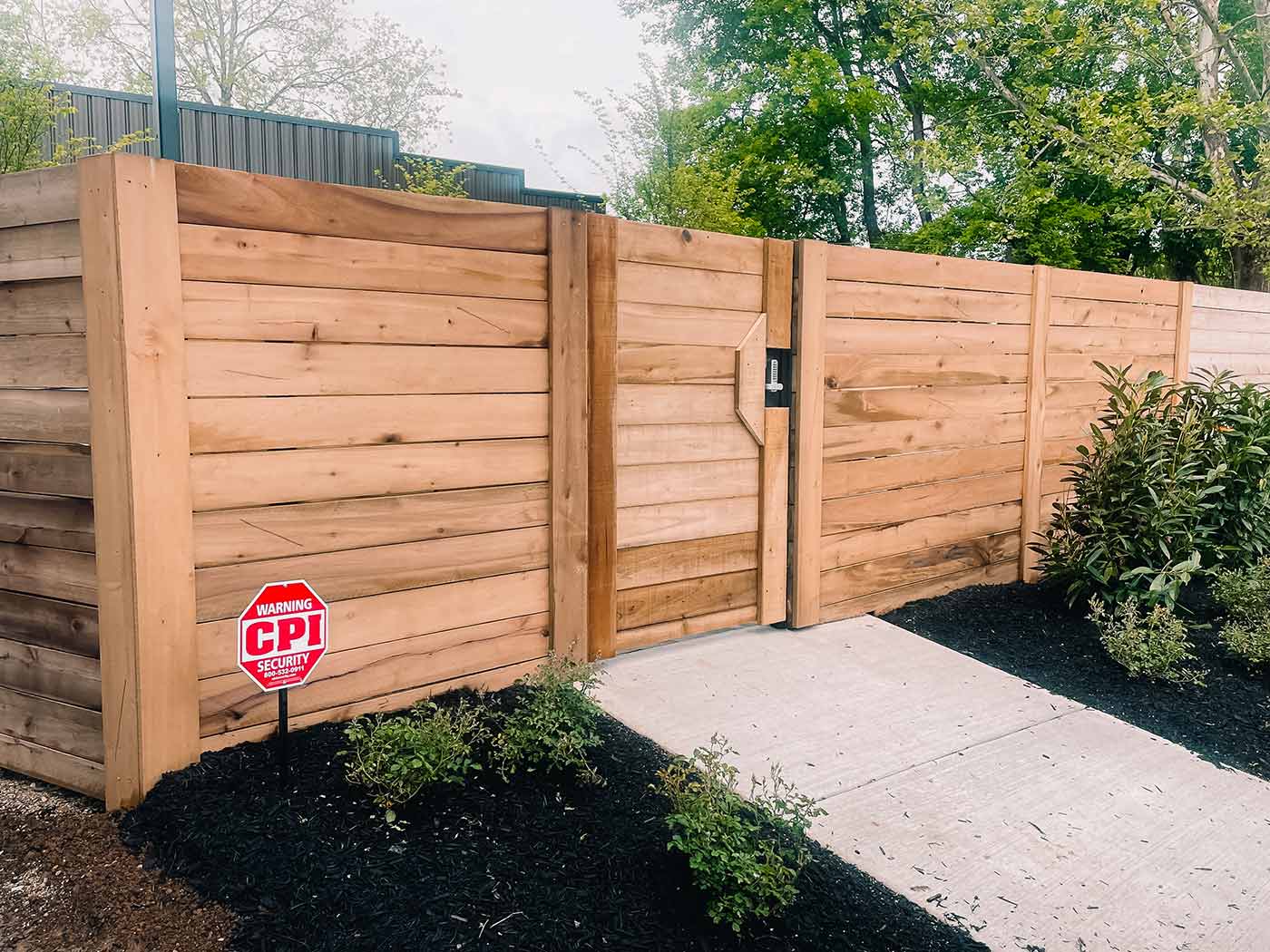 Fence installed on sloped ground in East Tennessee