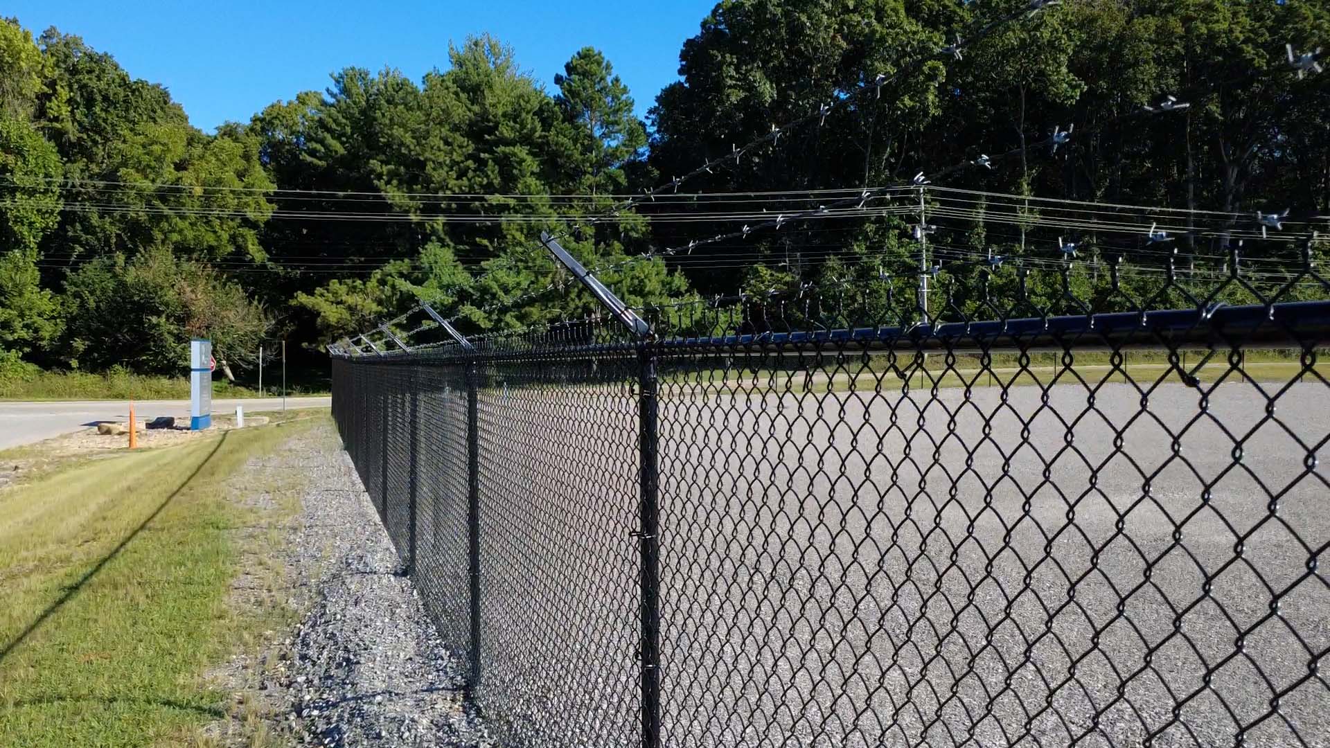 Galvanized chain-link fence in East Tennessee