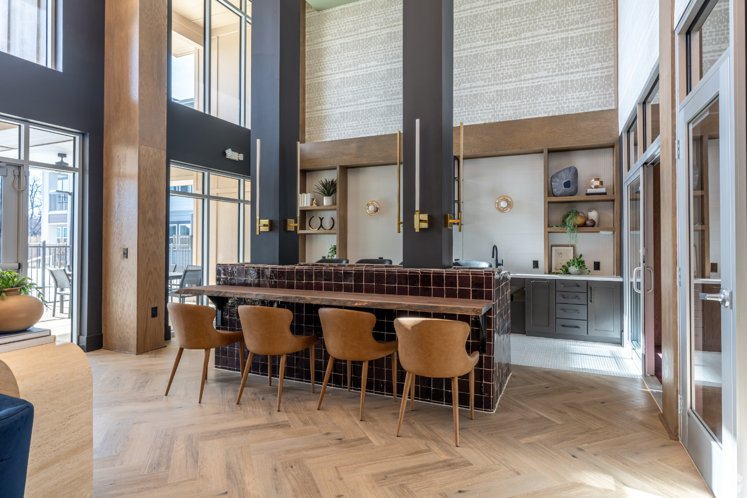 Community Lounge with break fast with chairs