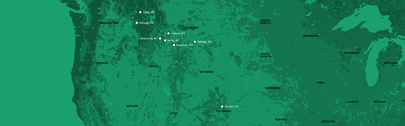 Office location map of the western United States.