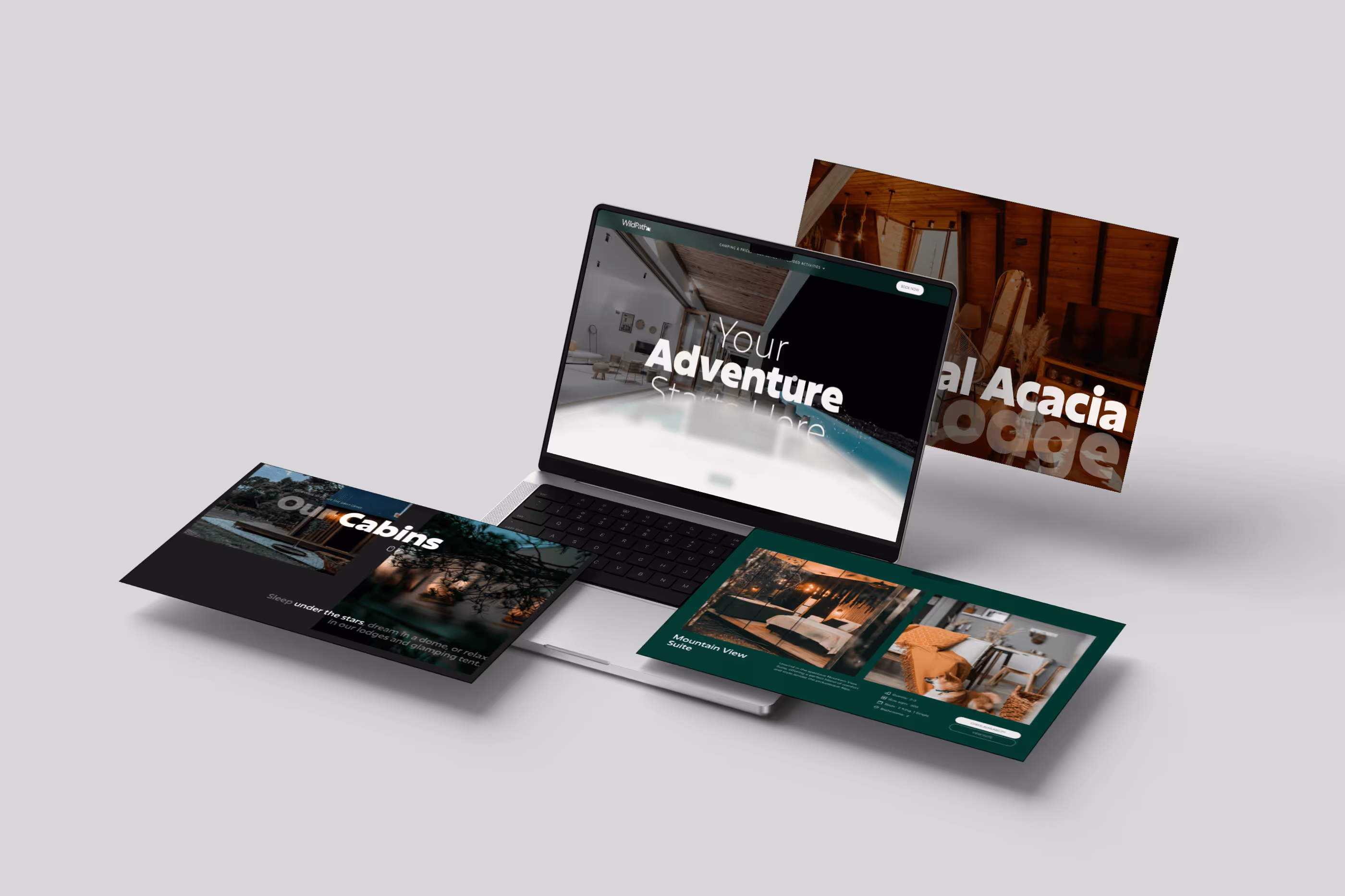 Mockup der Website von Wildpath - einem Webflow Template