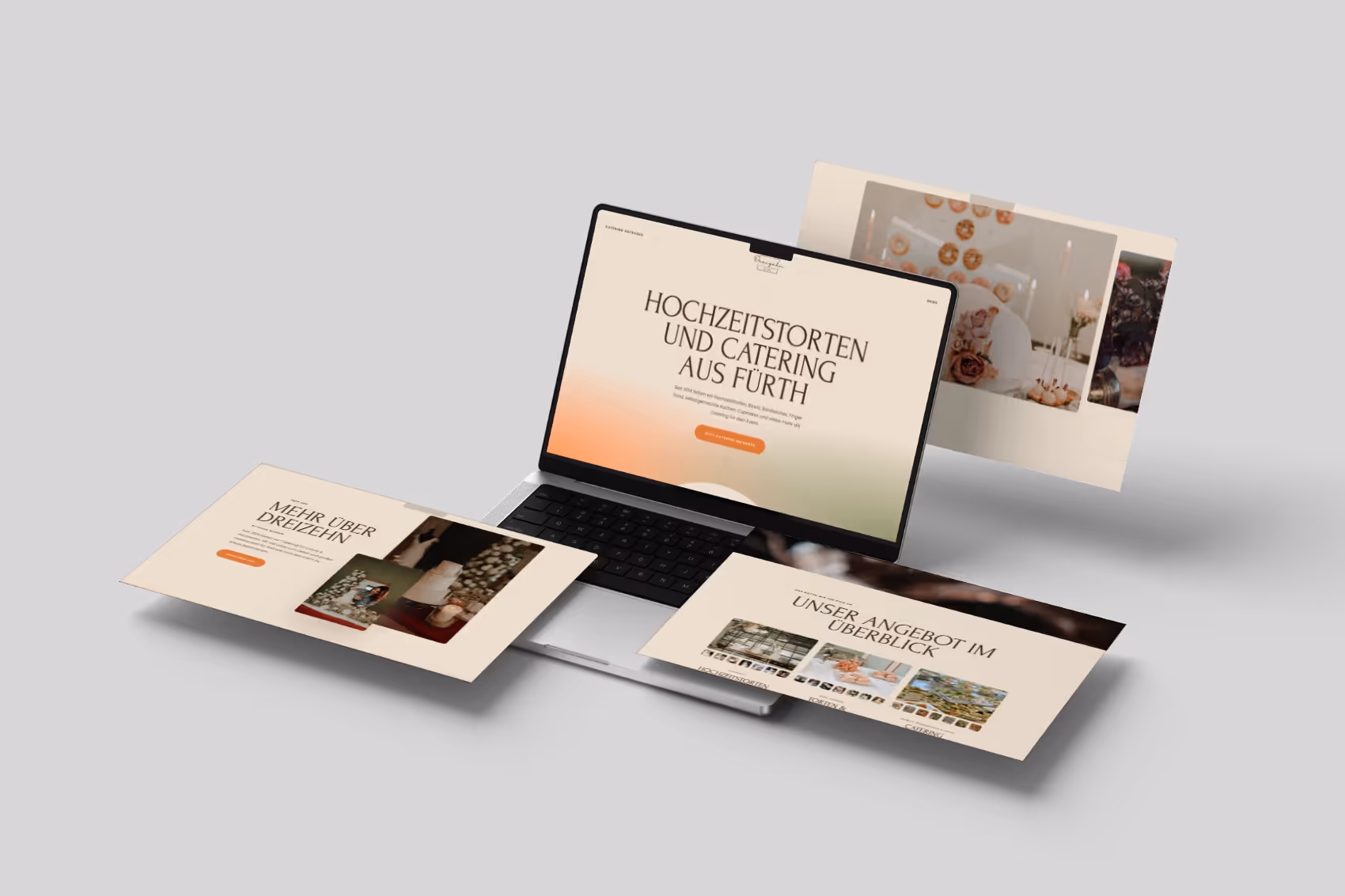 Mockup für die Website von Peche Mignon