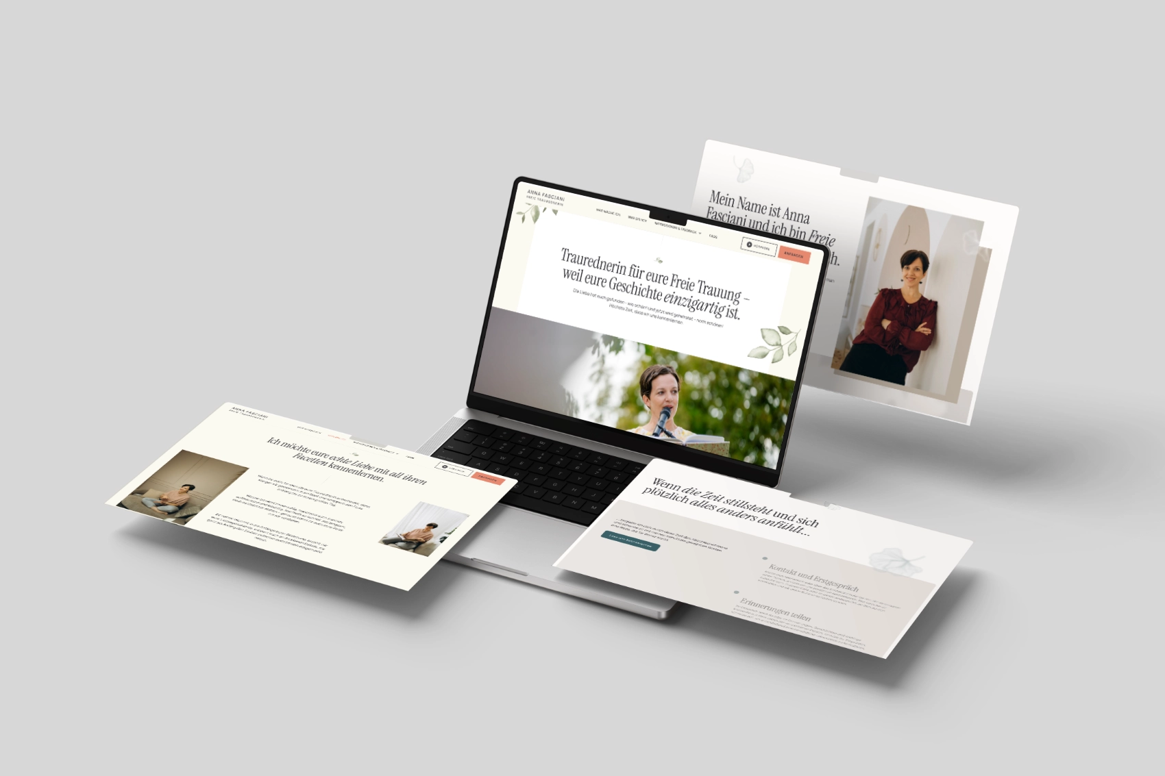Mockup für die Website von Anna Fasciani