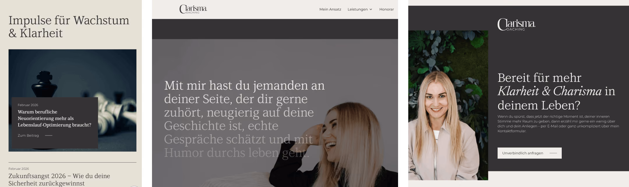 Clarisma Coaching Website - Mockup3