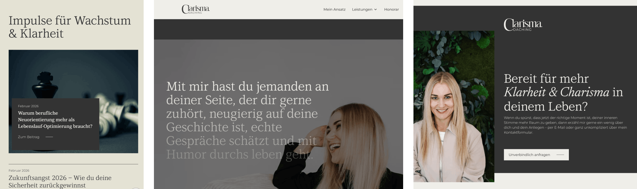 Clarisma Coaching Website - Mockup3