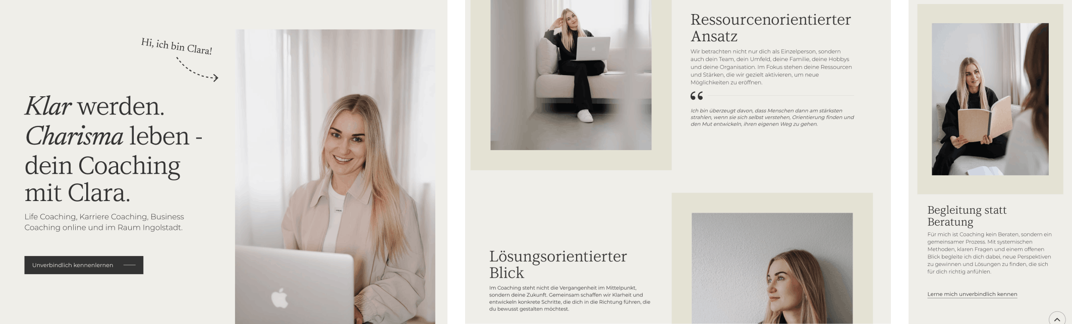 Clarisma Coaching Website - Mockup4