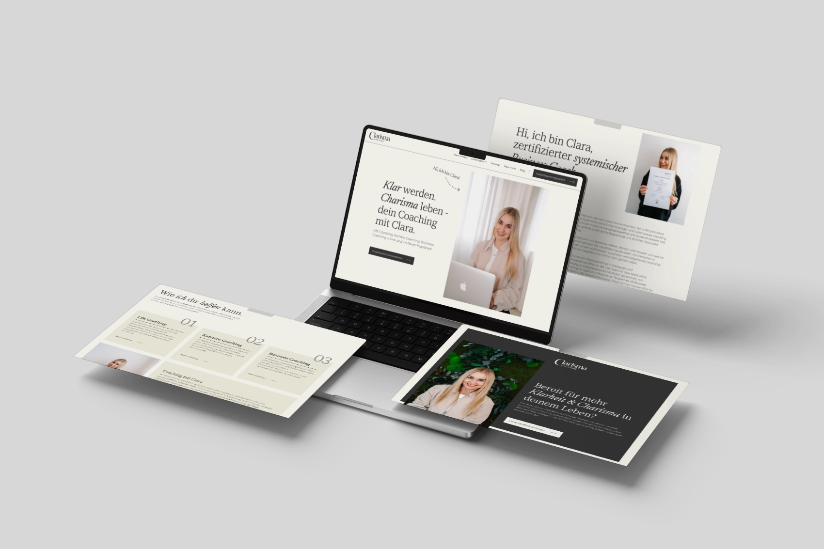 Mockup Clarisma Coaching Website