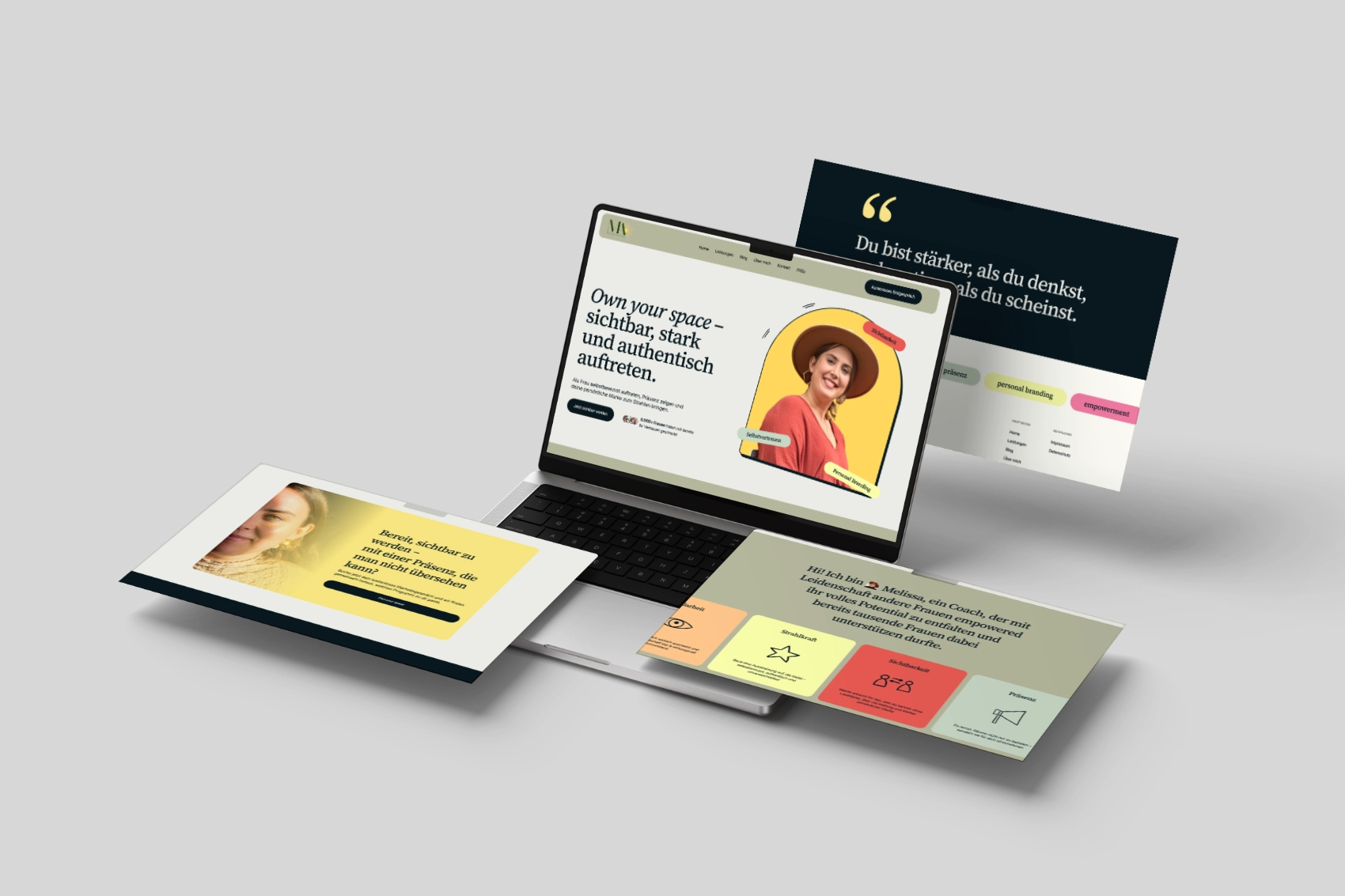 Melissa Hintergrund Website Mockup