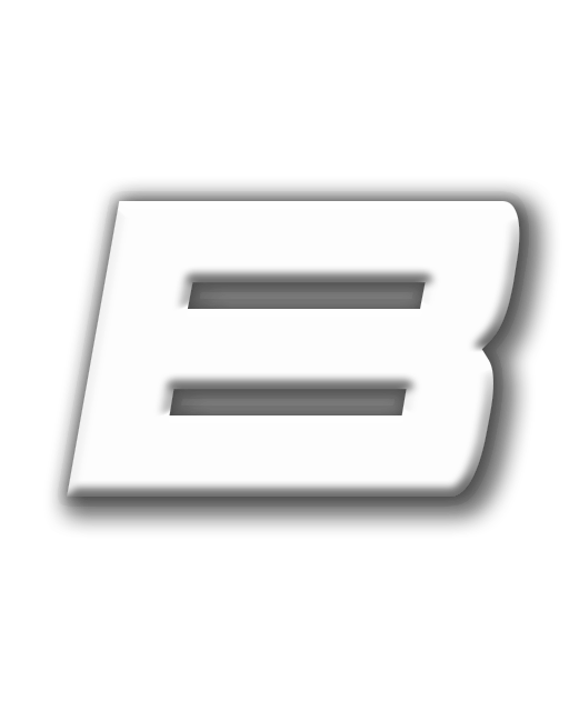 The letter b of the word global.