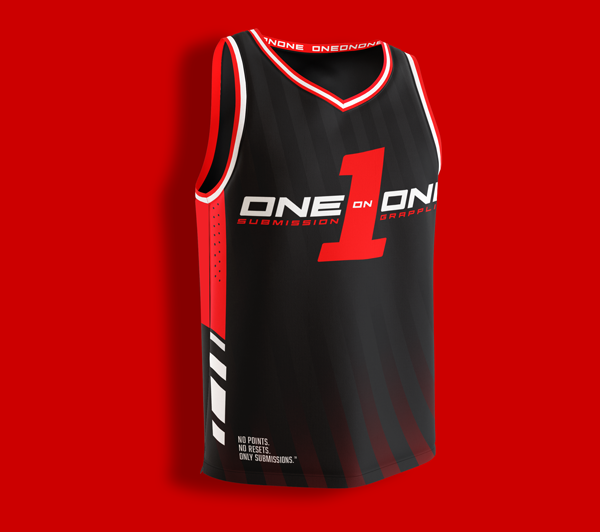 This is an image of a sport tank top for one-on-one submission grappling.