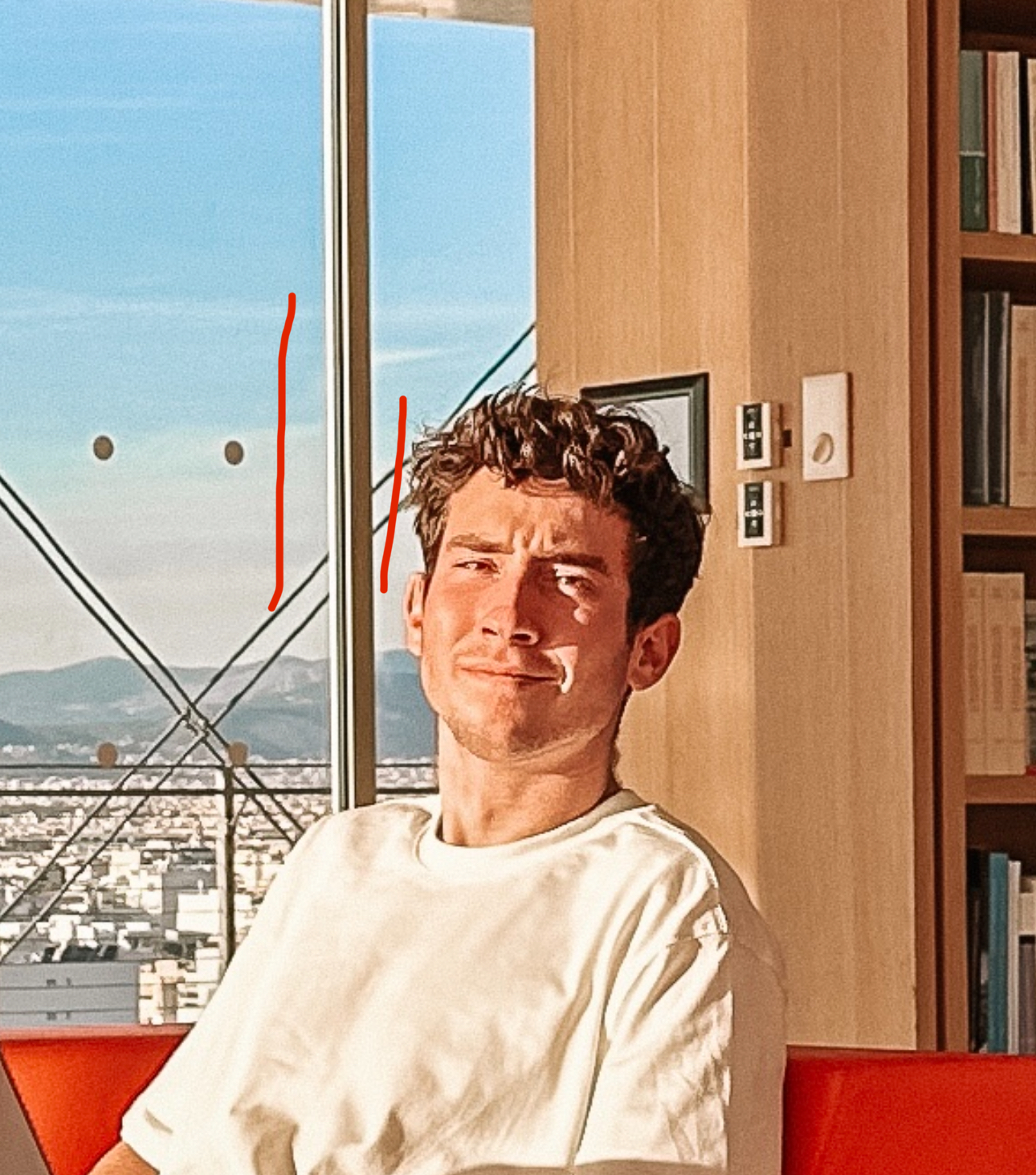 Person looking at camera