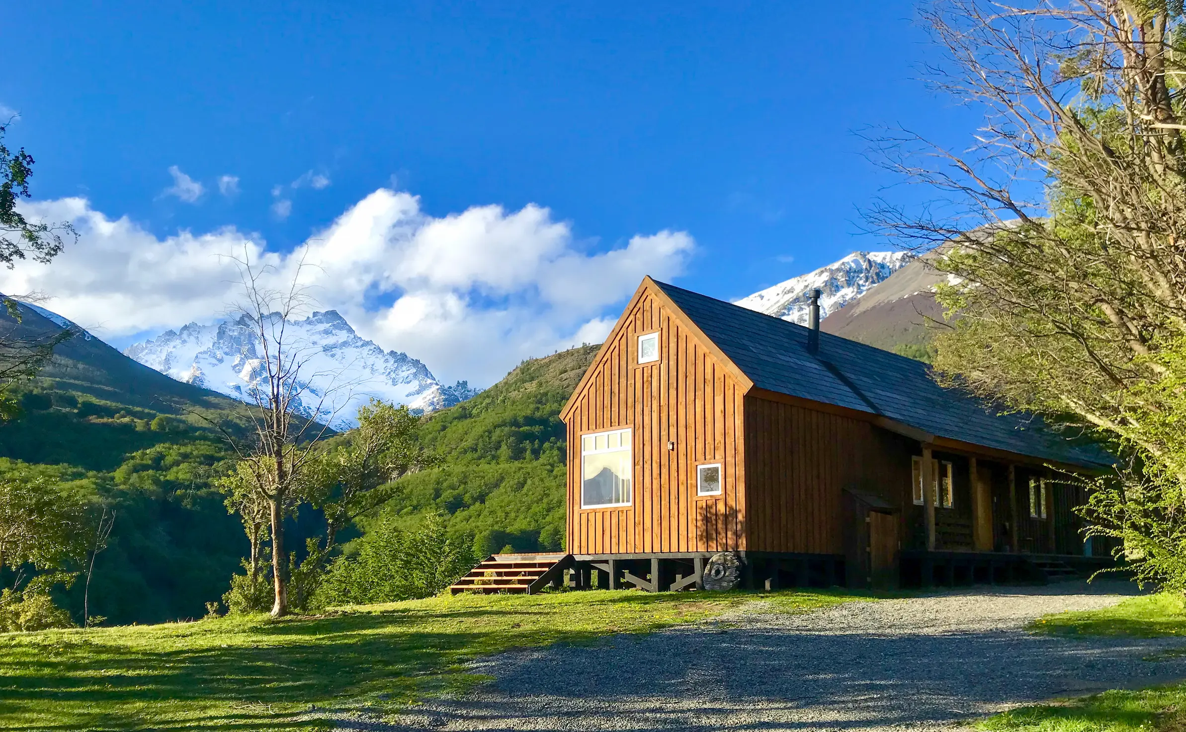 Private Patagonia lodge at the base of Cerro Castillo, near Villa Cerro Castillo on the Carretera Austral