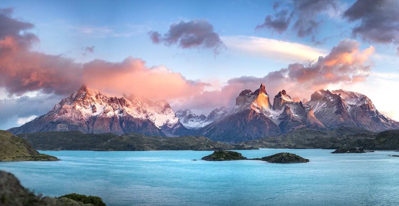 Torres del Paine at sunrise, Patagonia