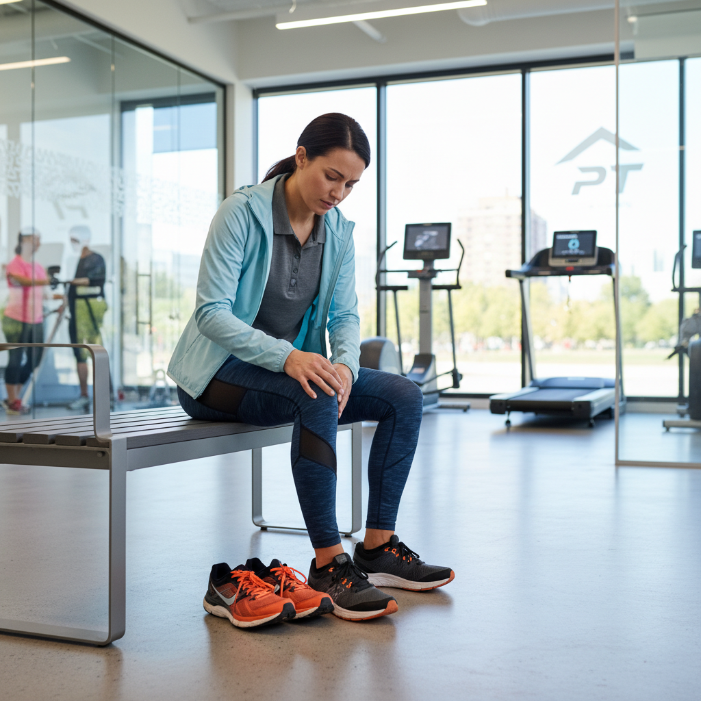 Runner in Tacoma examining shin pain during running injury assessment