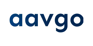 AAVGO brand logo text in bold dark blue letters.