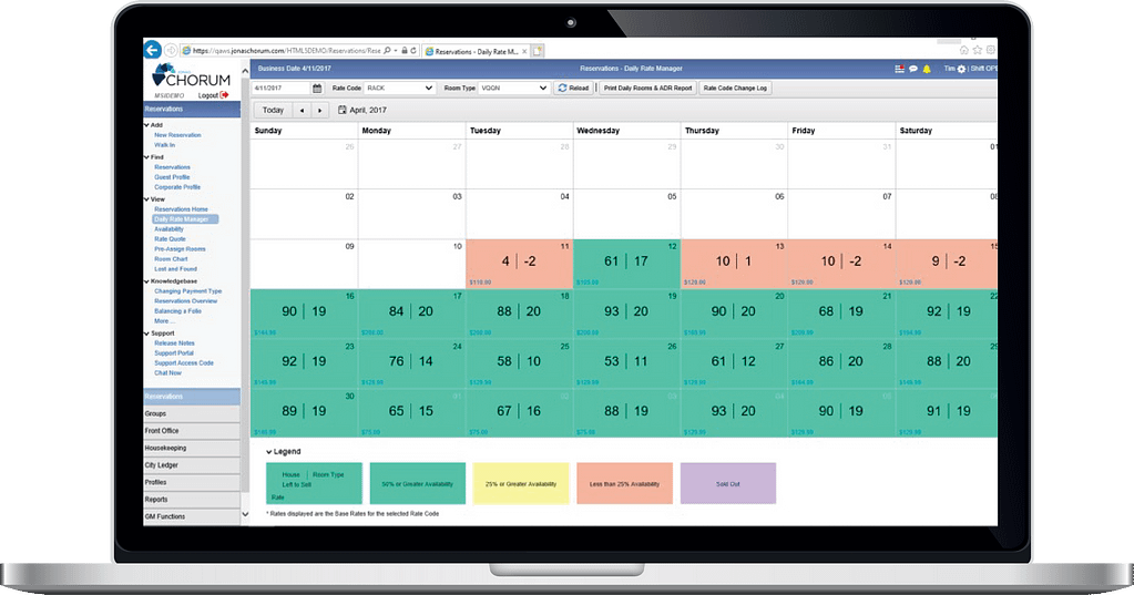 Chorum Cloud-Based PMS Built-in Revenue Management