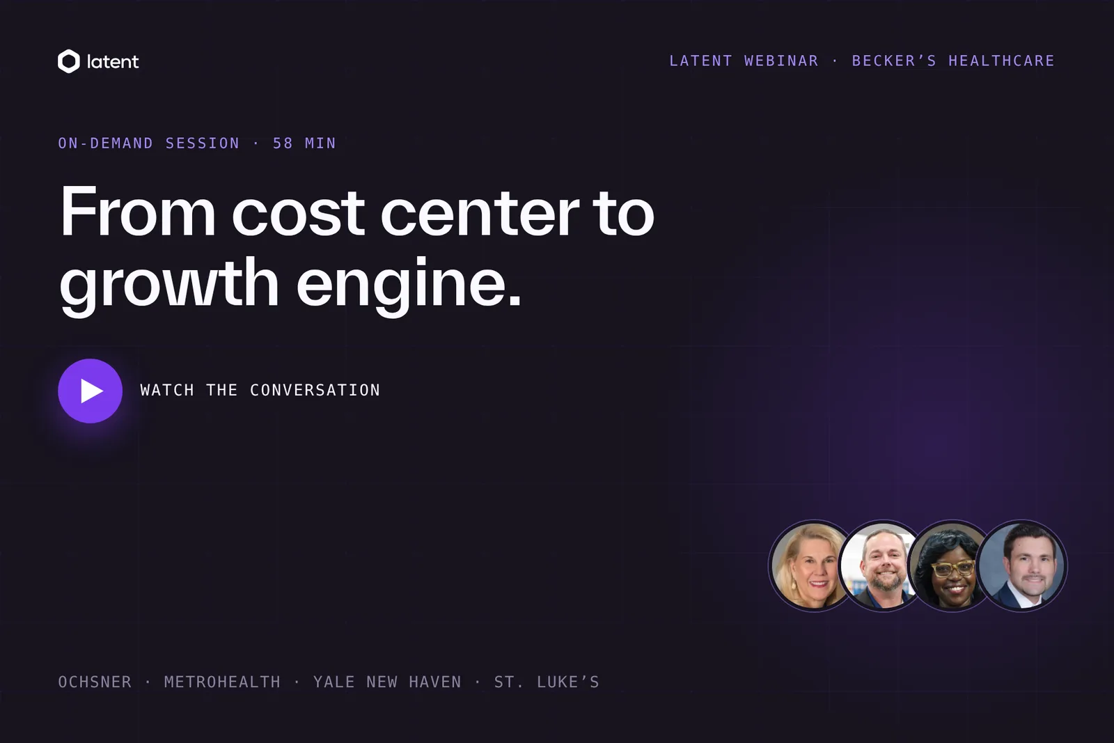 From cost center to growth engine, the webinar
