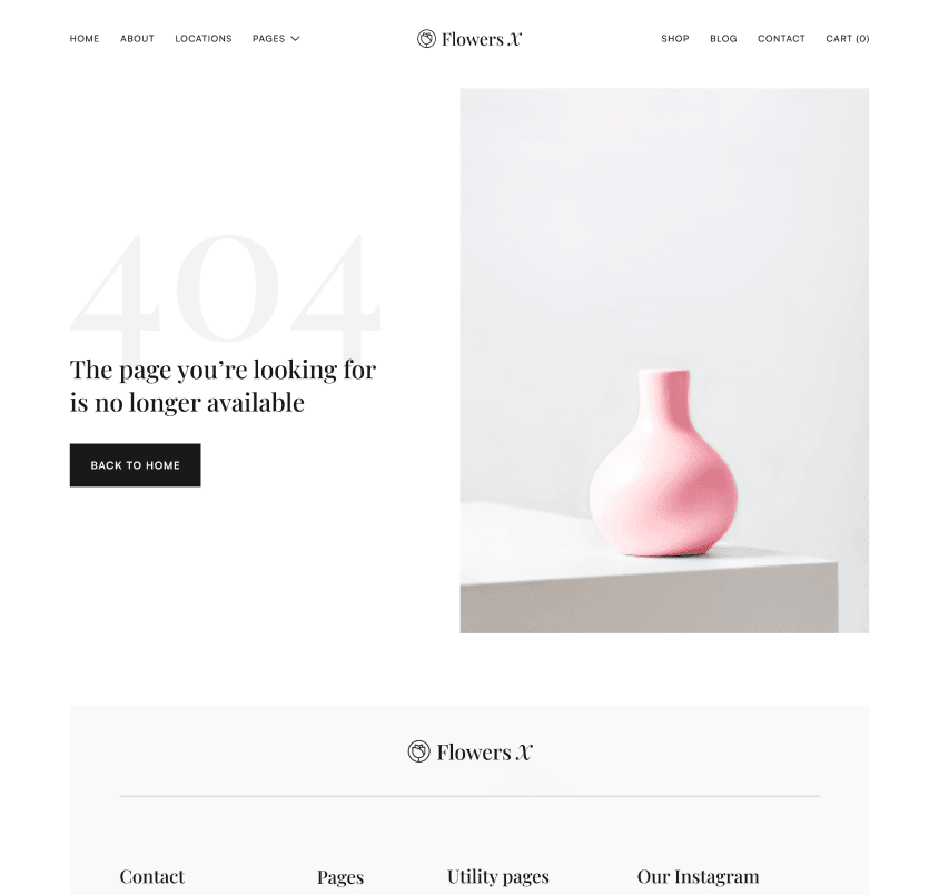 Flowers X - 404 Not Found Page - Florist Webflow Template