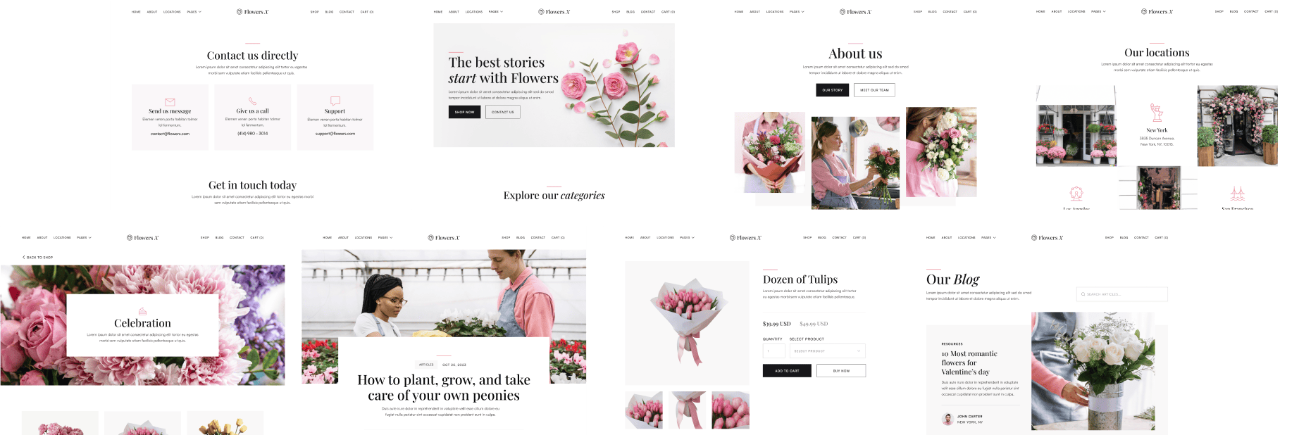 Flowers X - Brix Banner - Florist Webflow Template