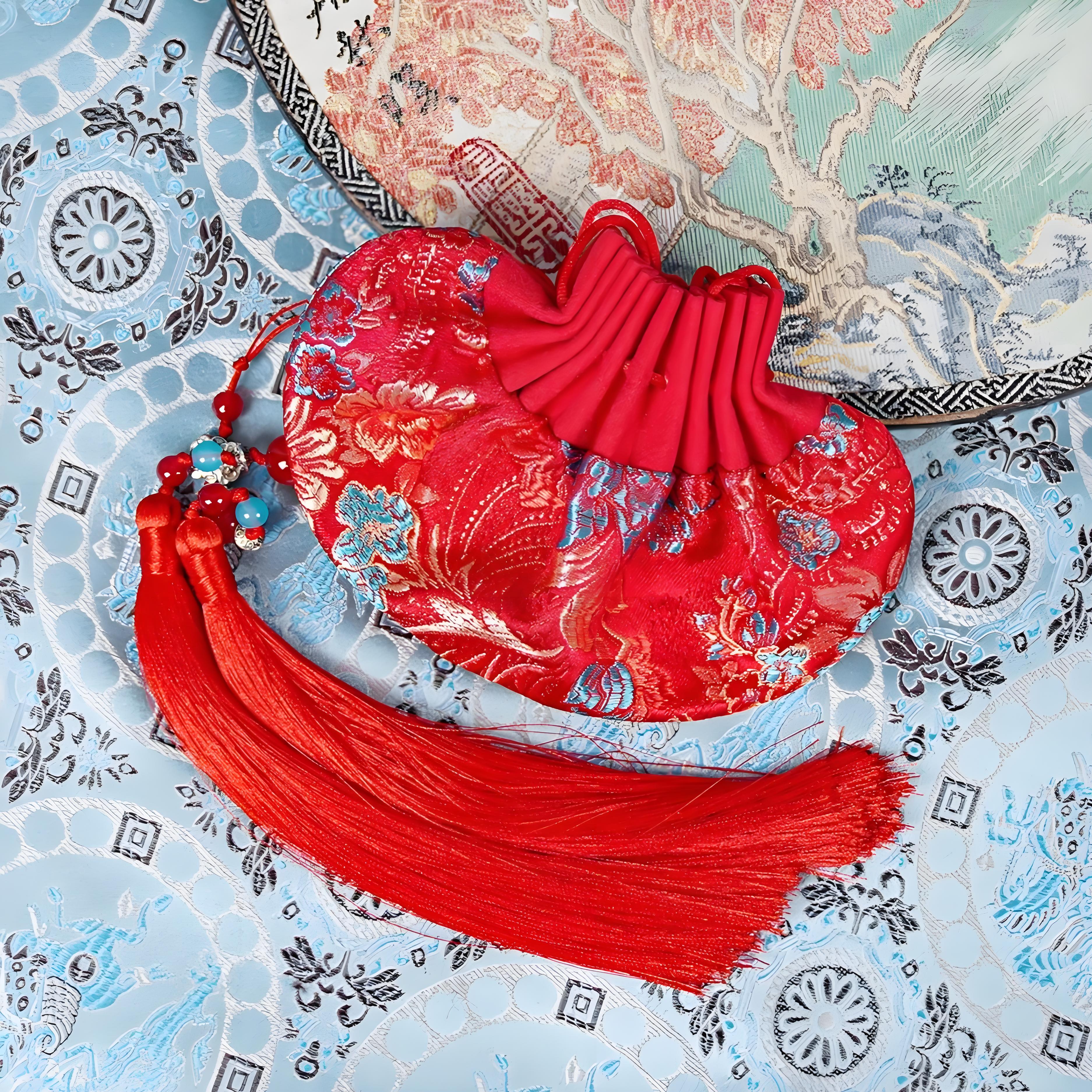 Vermilion Blessing: Silk Sachet Relic