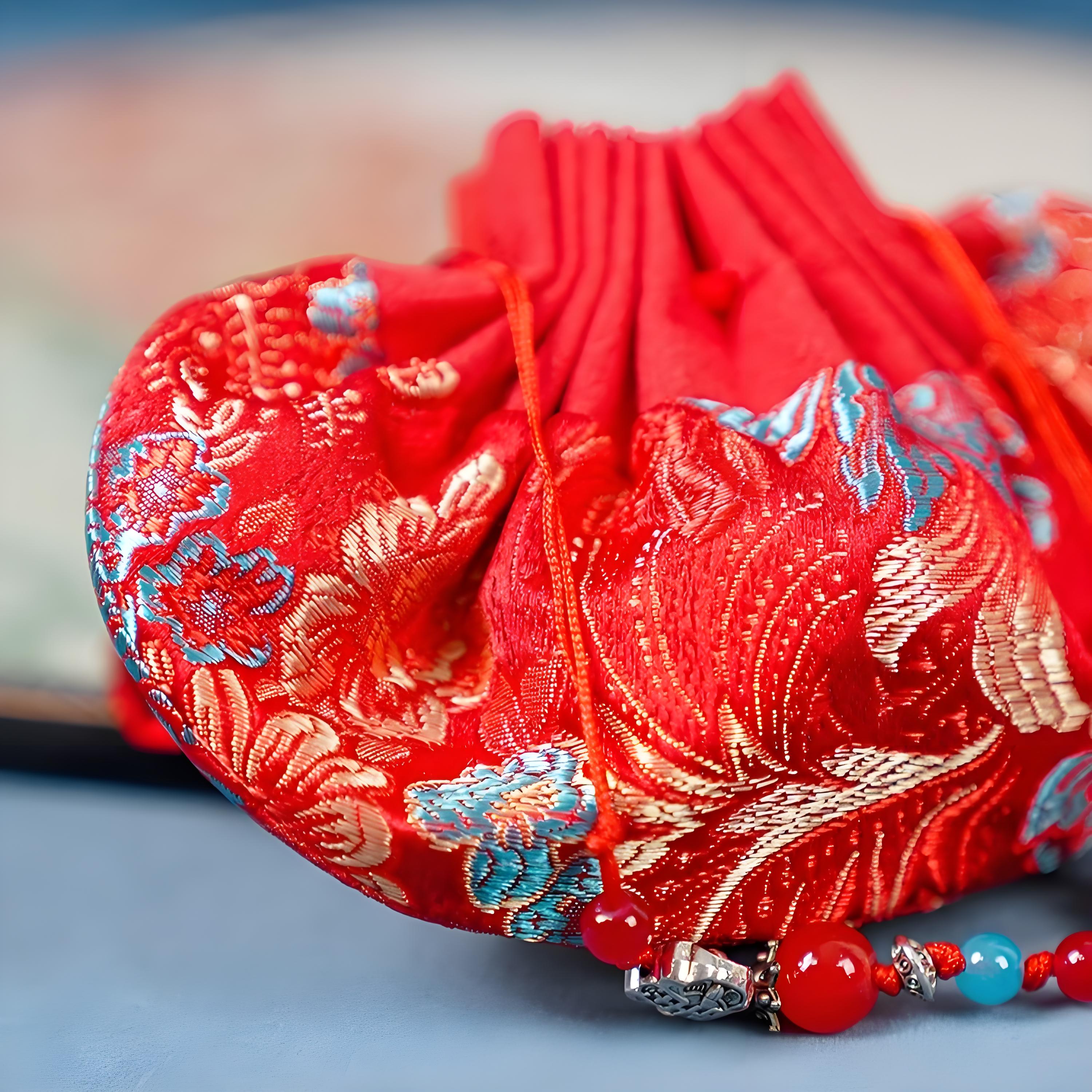 Vermilion Blessing: Silk Sachet Relic