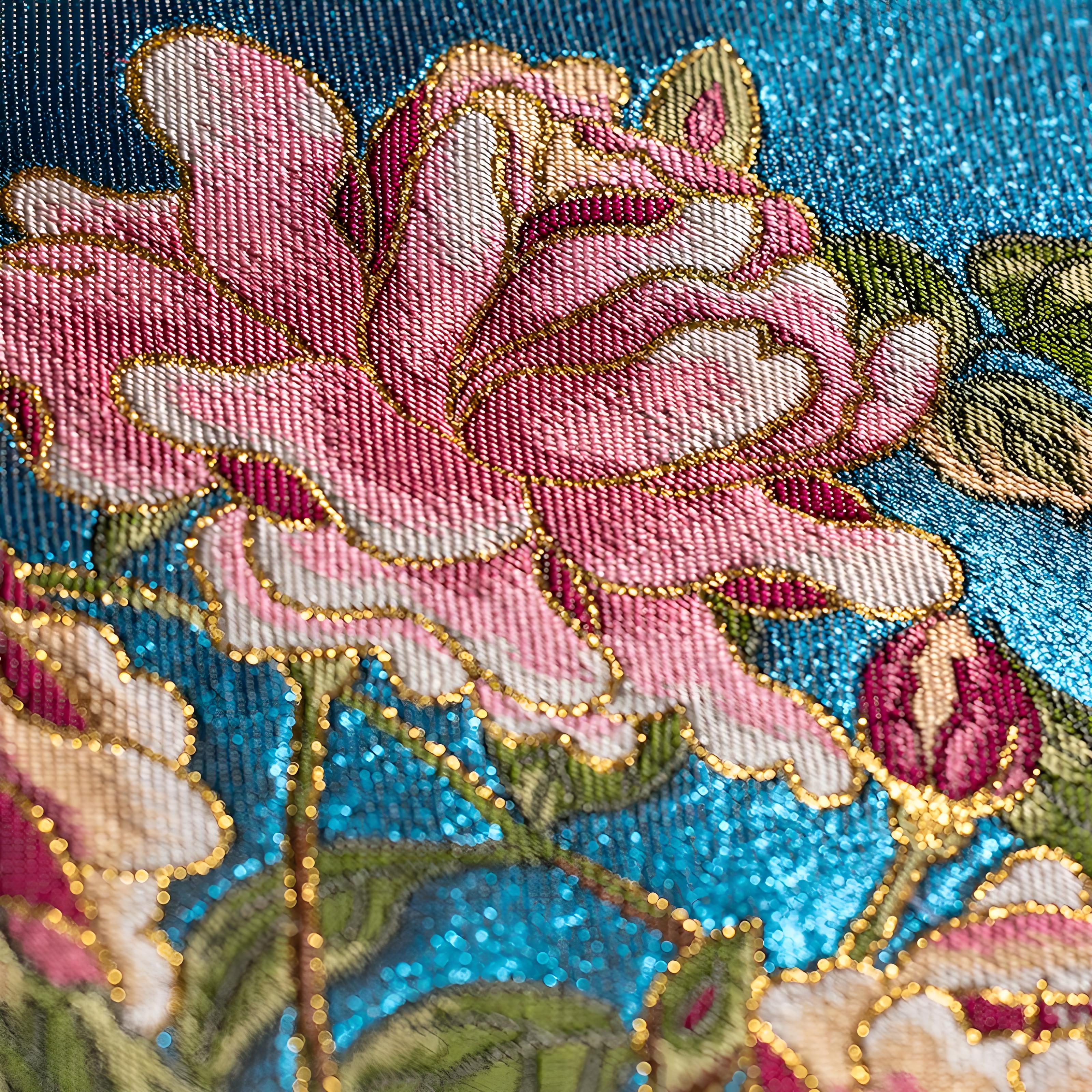Spring Everlasting Embroidered Palace Fan