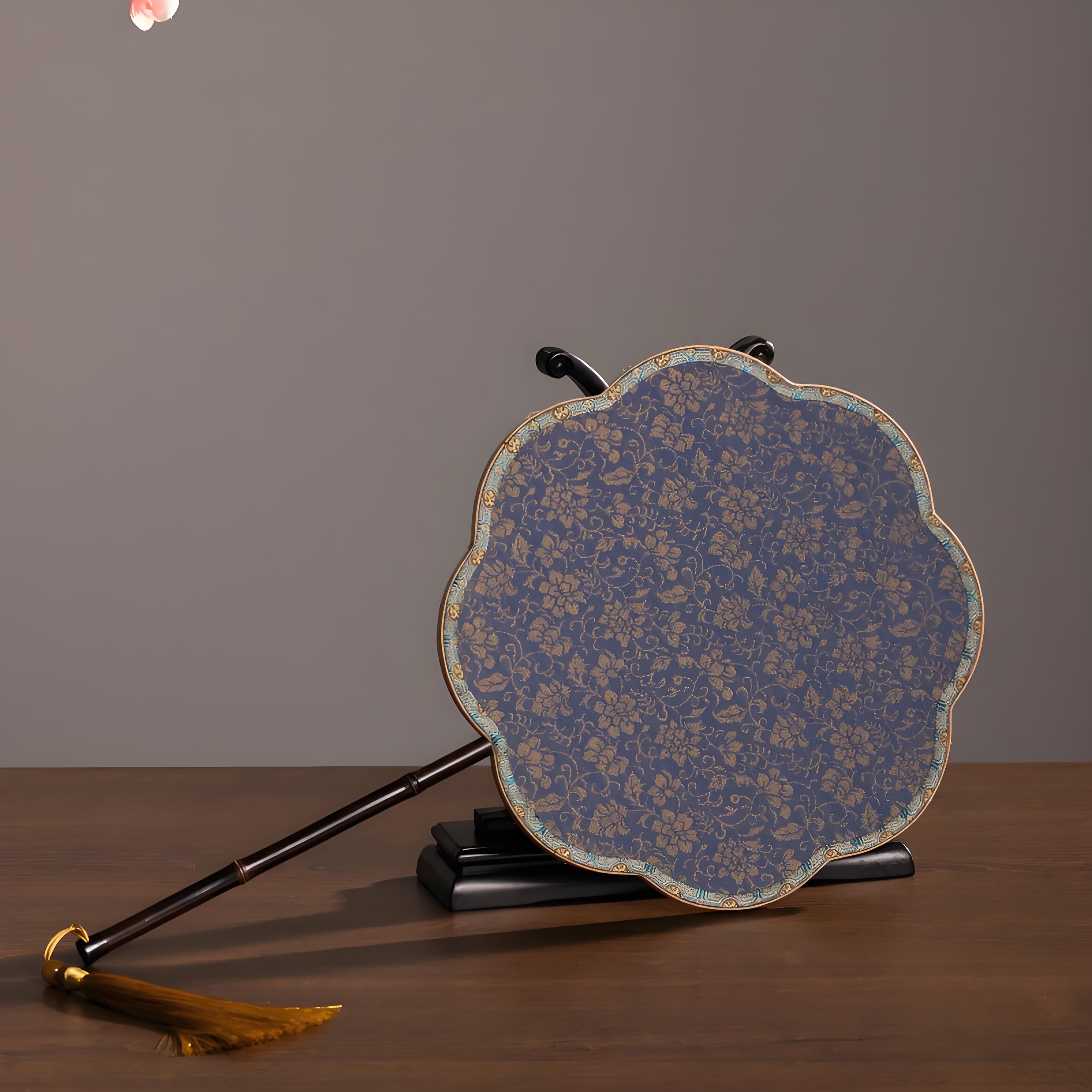 Spring Everlasting Embroidered Palace Fan
