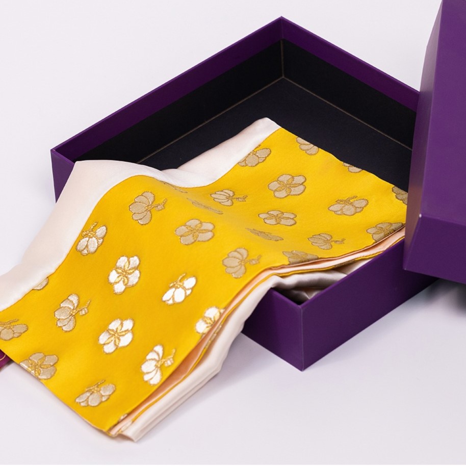 “Stitched by Time” Silk & Brocade Scarf