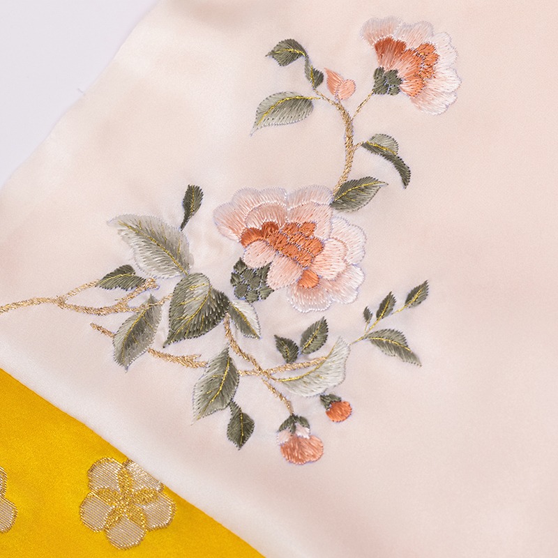 “Stitched by Time” Silk & Brocade Scarf
