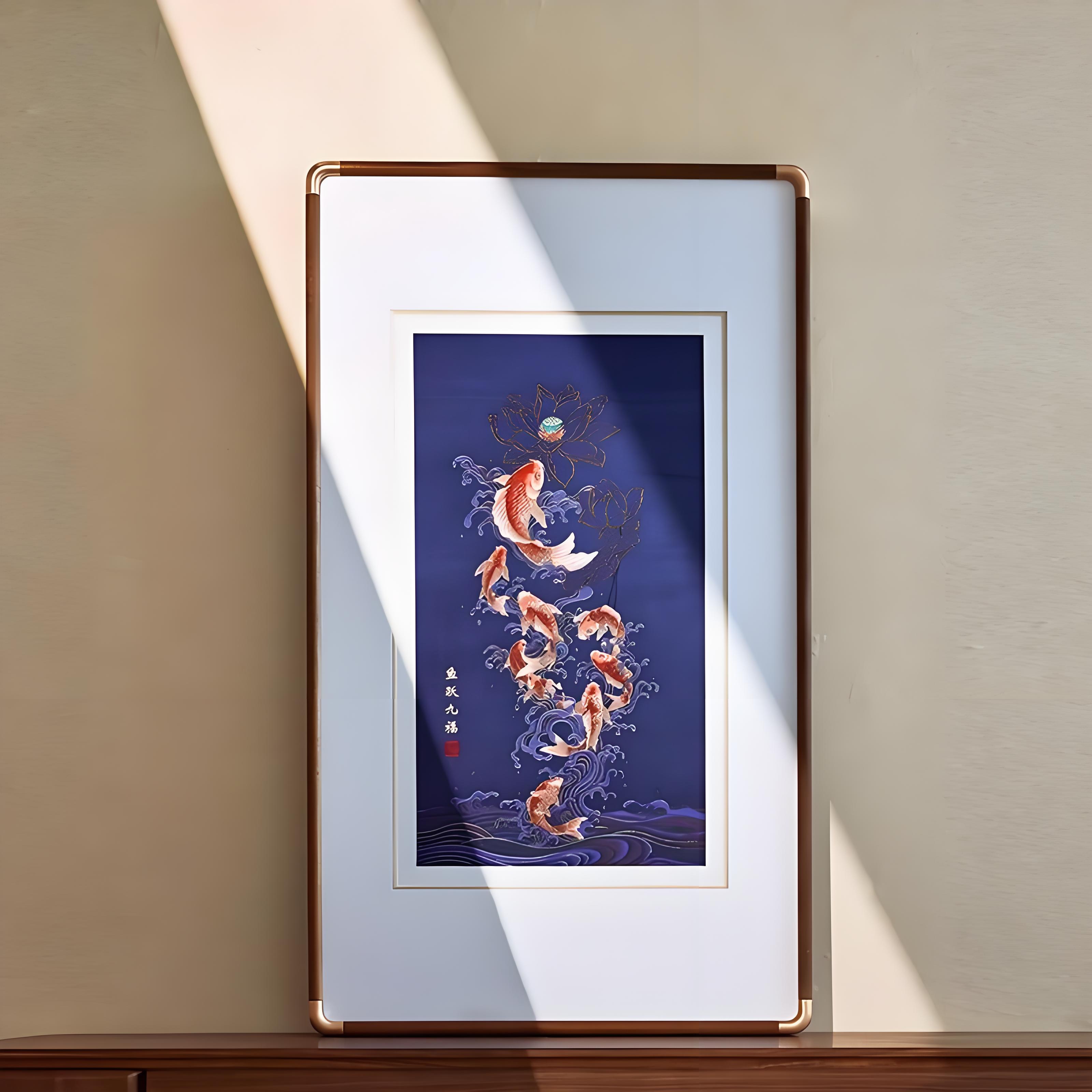 Nine Fortunes: Koi & Lotus Silk Relic